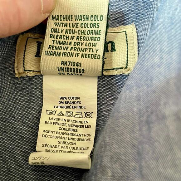 L.L. Bean Lake Washed Stretch Flat Front Cotton Shorts Men's 34 | Tan | EUC - Picture 5 of 10